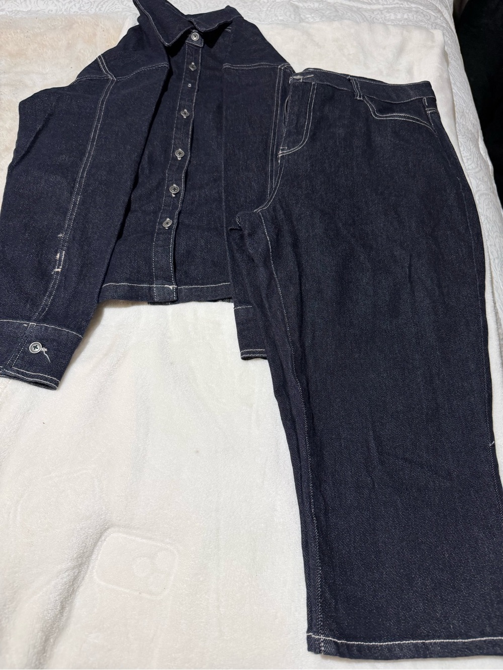 Fashion Nova Dark Indigo Straight Leg Denim Pants